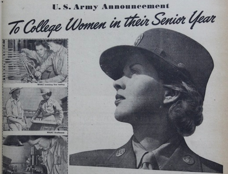 Advertisement for Women's Army Auxiliary Corps
