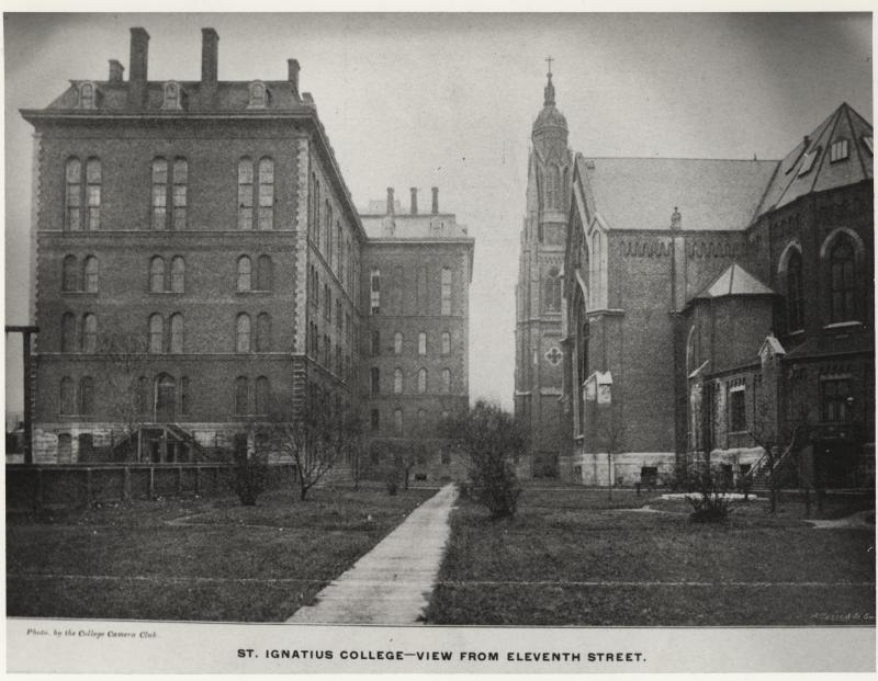 An exterior view of St. Ignatius College from 11th street 