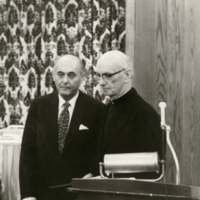 Founders' Day - 1973- Sir Georg Solti and Father Maguire.jpg