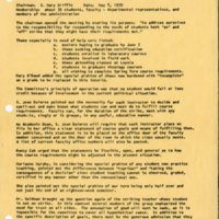 Report of a Meeting of the Ad Hoc Committee established to consider means for assisting students in the event of a continuing College institutional strike May 8, 1970001.jpg