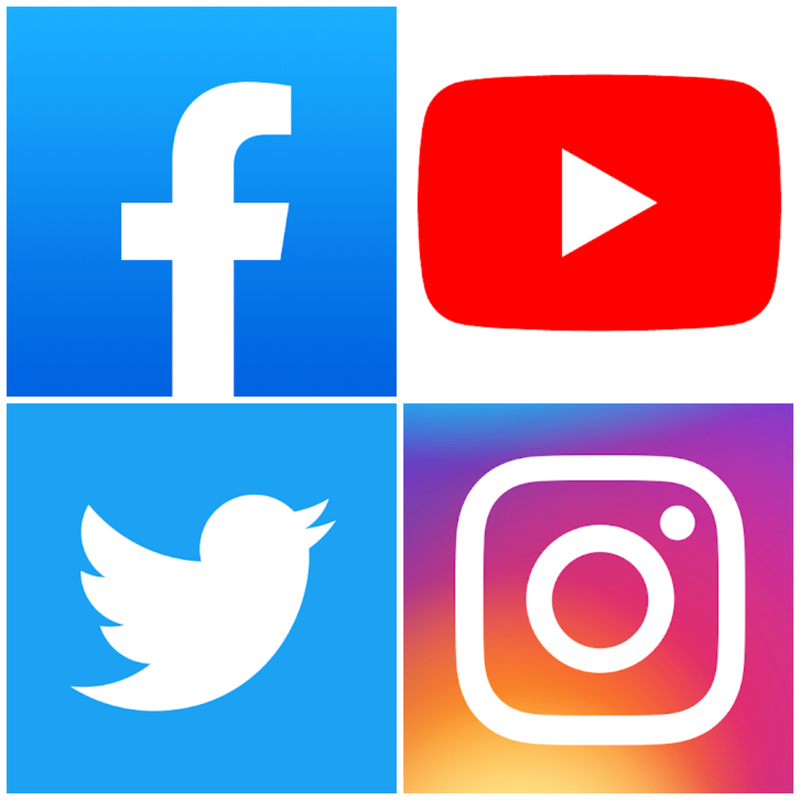Collage of social media platform icons · 150 Student Life Timeline ...